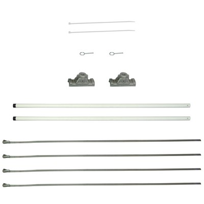 36" Single Economy Fiberglass Mounting Sets for Ave. Banners